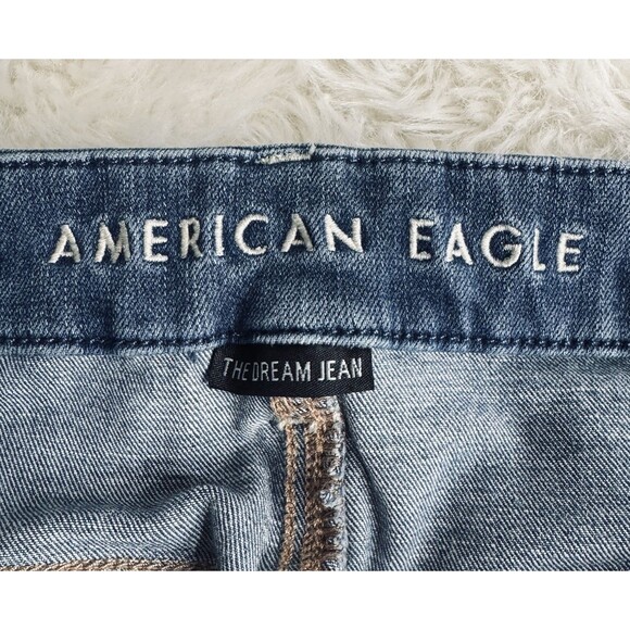 American Eagle Dream Jeans Womens 2 Blue Curvy Hi Rise Jegging Measures 25 x 27 - Picture 3 of 9